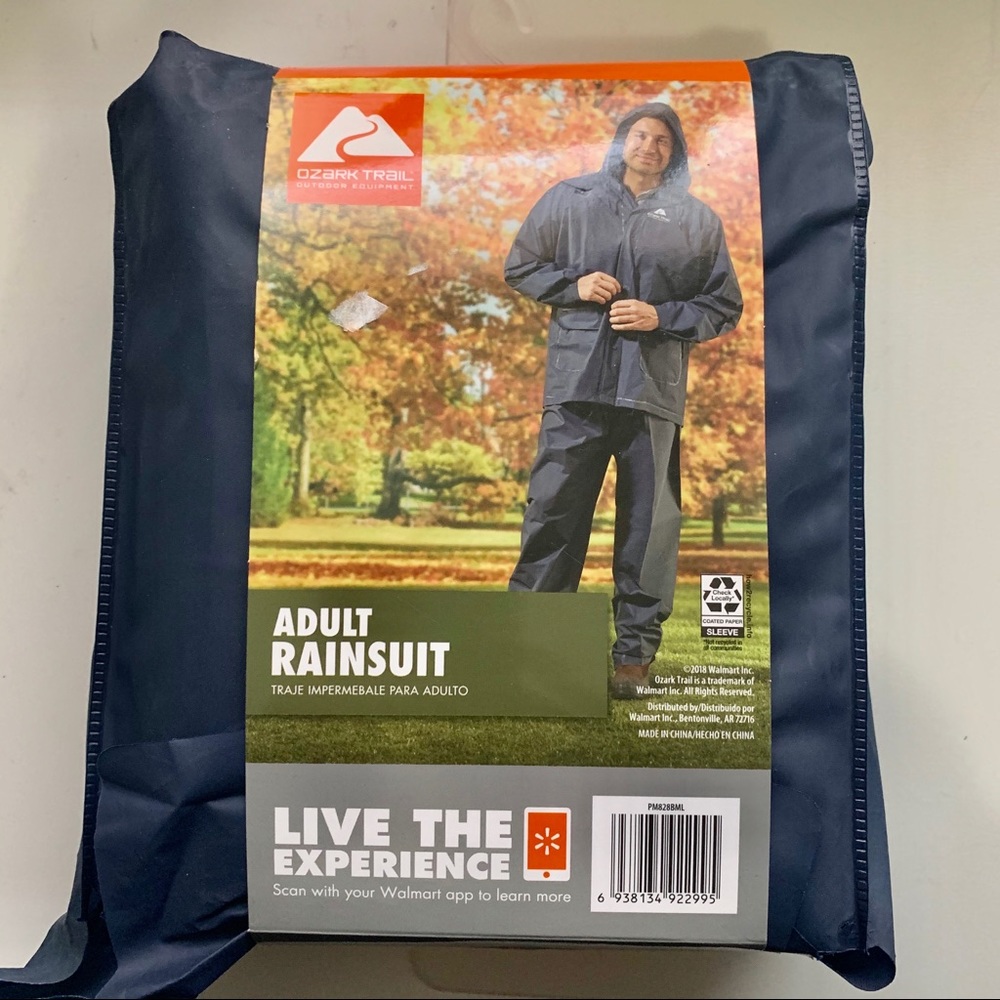 Ozark Trail Adult Rainsuit M/L